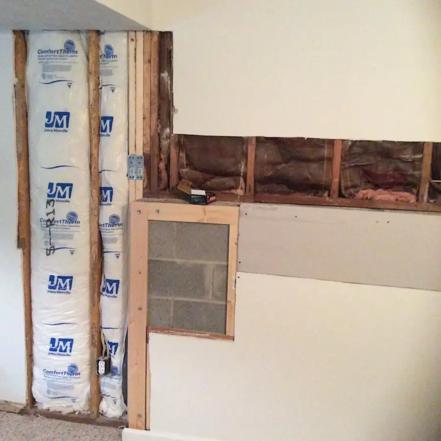 Wall insulation replacement during Contents Cleaning & Restoration in Fort Bragg